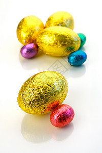 复活鸡蛋 喜庆的 巧克力 宗教 棒棒糖 糖果背景图片