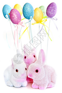 气球兔子复活节兔子玩具 动物 宗教 紫色的 春天 柔和的背景