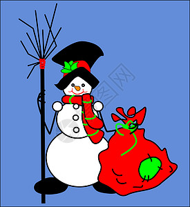 白雪雪人 滚雪球 白色的 庆典 红色的 季节 冬天 圣诞节背景图片