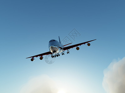 飞在云层上空的飞机上 速度 白天 户外 翅膀图片