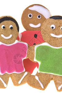 孤立的姜面包 假期 男生 棕色的 圣诞节 喜庆的 传统背景图片