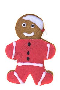 孤立的姜面包 展示 季节性的 圣诞老人 圣诞节 喜庆的 棕色的 曲奇饼背景图片