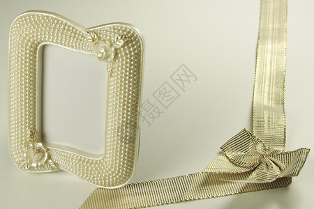 金丝带和珍珠图片框架背景图片