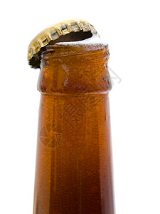 啤酒瓶的瓶颈背景图片