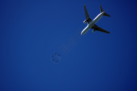 飞机和蓝天空 户外 航空 工艺 金属的 空气 机器背景图片