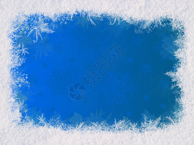 冬季框架 雪花 冬天 寒冷的 冰 霜 冻结的 降雪背景图片