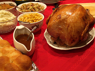 感恩节火鸡 十二月 传统的 传统 假期 土豆 圣诞节 喜庆的背景图片