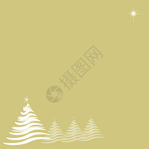 圣诞树和金星背景图片