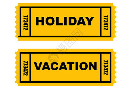 假日和休假机票图片