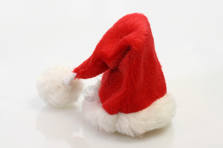 圣诞帽 假期 圣诞节 白色的 红色的 水平的 物品 庆典背景图片