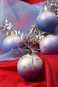圣诞节装饰 装饰品 庆典 红色的 假期 花环背景图片