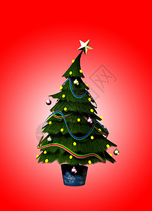 圣诞树 星星 假期 植物群 装饰的 灯 冬天 季节性的背景图片
