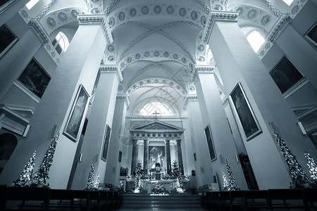 大教堂 石头 黑色的 祈祷 天花板 装饰品 圣诞节 假期背景图片