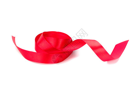 红色萨丁丝带 喜庆的 卷曲 礼物 红色的 磁带背景图片