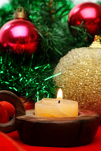 圣诞节装饰品 圣诞小玩意 假期 红色的 圣诞饰品 庆典背景图片