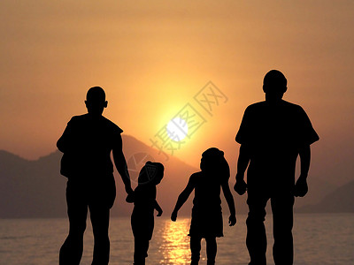 家庭节假日 海 旅游 国外 孩子 孩子们 旅行背景图片