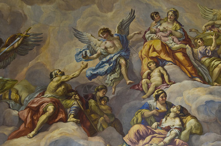 上帝啊玛丽圣经壁画 彼得 天堂 卡尔教堂 欧洲 老的 基督教背景