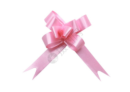 粉红礼物弓 节 假期 丝带 圣诞装饰 丝绸 单一对象背景图片