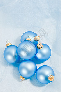 圣诞节装饰 玩具 庆典 新年 蓝色的背景图片
