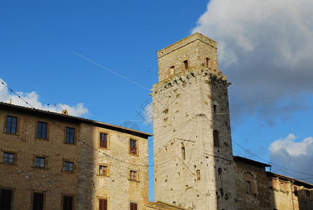 圣吉米尼纳诺 托斯卡纳 锡耶纳 梅龙 墙 葡萄酒背景图片