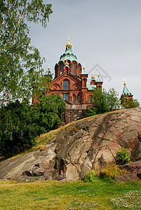 赫尔辛基乌斯彭斯基大教堂高清图片