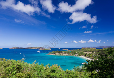 圣约翰岛圣约翰的Caneel湾 岛 假期 岛屿 旅行 夏天背景