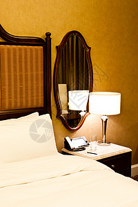 豪华酒店卧室 灯 家 装饰风格 旅游 放松 商业背景图片