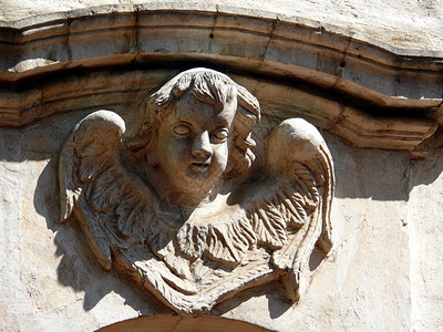 天使的面孔俄罗斯新耶路撒冷修道院的天使面孔背景