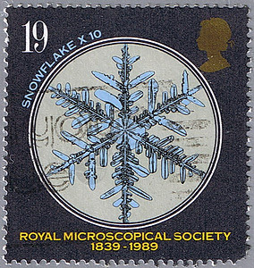 雪花 集邮的 显微术 大不列颠 收藏 邮资 邮戳 水印 卡片图片