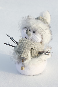 拿枪的雪人新年假期高清图片