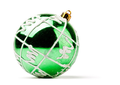 绿色装饰球 白色的 圆形的 前夕 圣诞弥撒 金的 玻璃背景图片