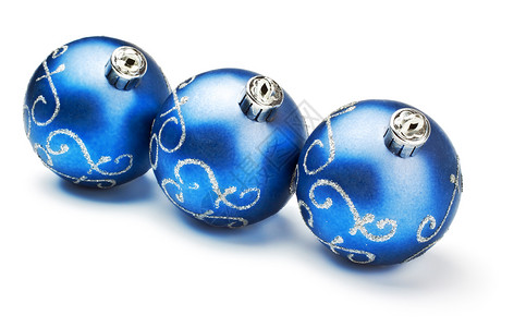 三个蓝色装饰球 节 小插图 青色 假期 前夕 渐晕背景图片