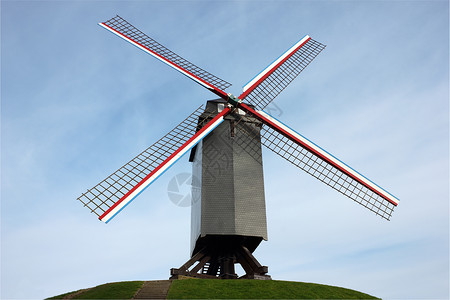 比利时布鲁日的风车高清图片
