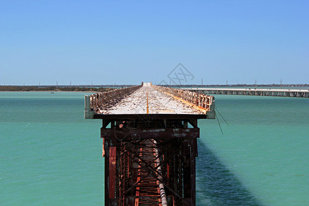旧Bahia Honda国家公园大桥高清图片