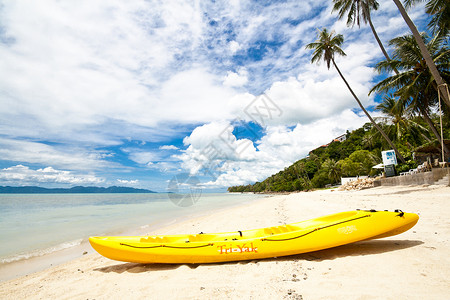 Samui岛 热带 蓝天 蜜月目的地 天 摩托艇 旅行目的地背景图片