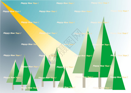 与圣诞树不同射线的构成组成情况;背景图片