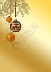 优美金色圣诞 冬天 装饰品 喜庆的 小玩意儿 圣诞节快乐背景图片