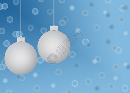 蓝色和银银色的圣诞节背景图片