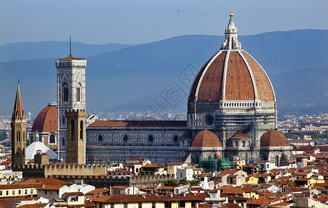 意大利佛罗伦萨大教堂 吉奥托贝尔塔背景图片