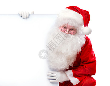 持有Banner与空间的圣诞老人 销售 男人背景图片