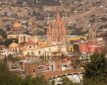 教会 墨西哥圣米格尔高清图片