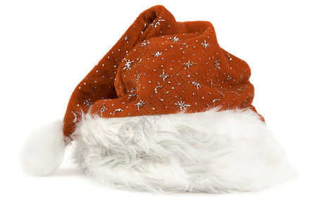圣诞帽子 白色的 玩具 新年 概念上的 圣诞老人背景图片