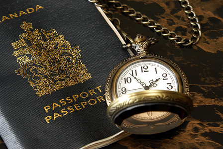 国际旅行 公司的 护照 手表 口袋 管理人员 加拿大 覆盖背景图片