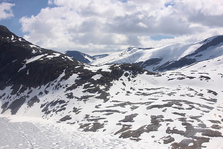 挪威的雪山度假胜地和冬季运动 冰 高度 假期背景图片