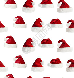 圣诞无缝圣诞树帽背景背景图片