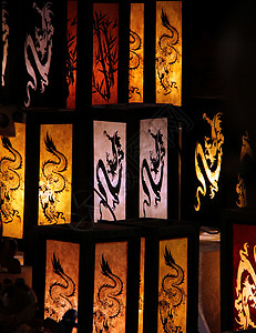中国瓷灯 镇 节日 假期 墙 亚洲 东方背景图片