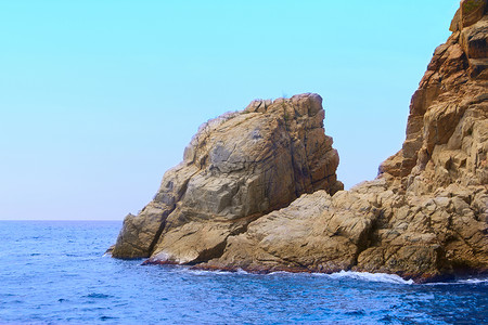 海洋和岩石 自由 夏天 蓝色的 天空 绿松石 旅游图片