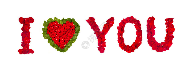 花爱字体素材玫瑰花瓣的爱 孤立在白色上 甜的 首都 庆典 情人节背景