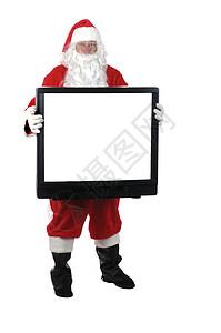 穿着圣诞老人西装的好男人 假期 眼镜 红色的 缺口背景图片