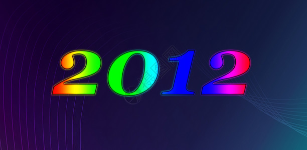 2012年新年 假期 有创造力的 海报 插图 问候语 十二月 一月背景图片